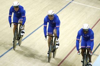 France's men's sprint team - Olympic track qualifier