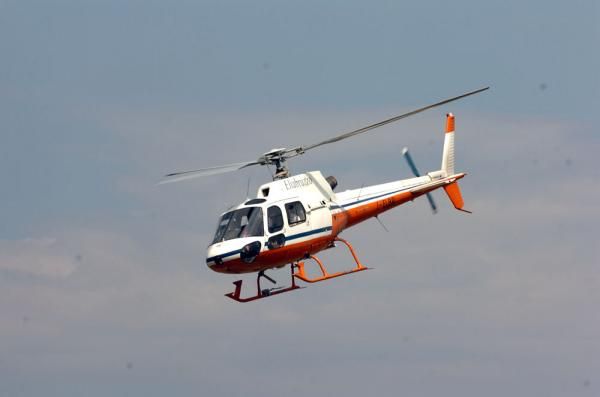 One of the television helicopters at the 2010 Giro d'Italia
