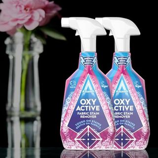 2 X 750ml Astonish Oxy Active Fabric Stain Remover Spray With Pink Blossom(1500ml)