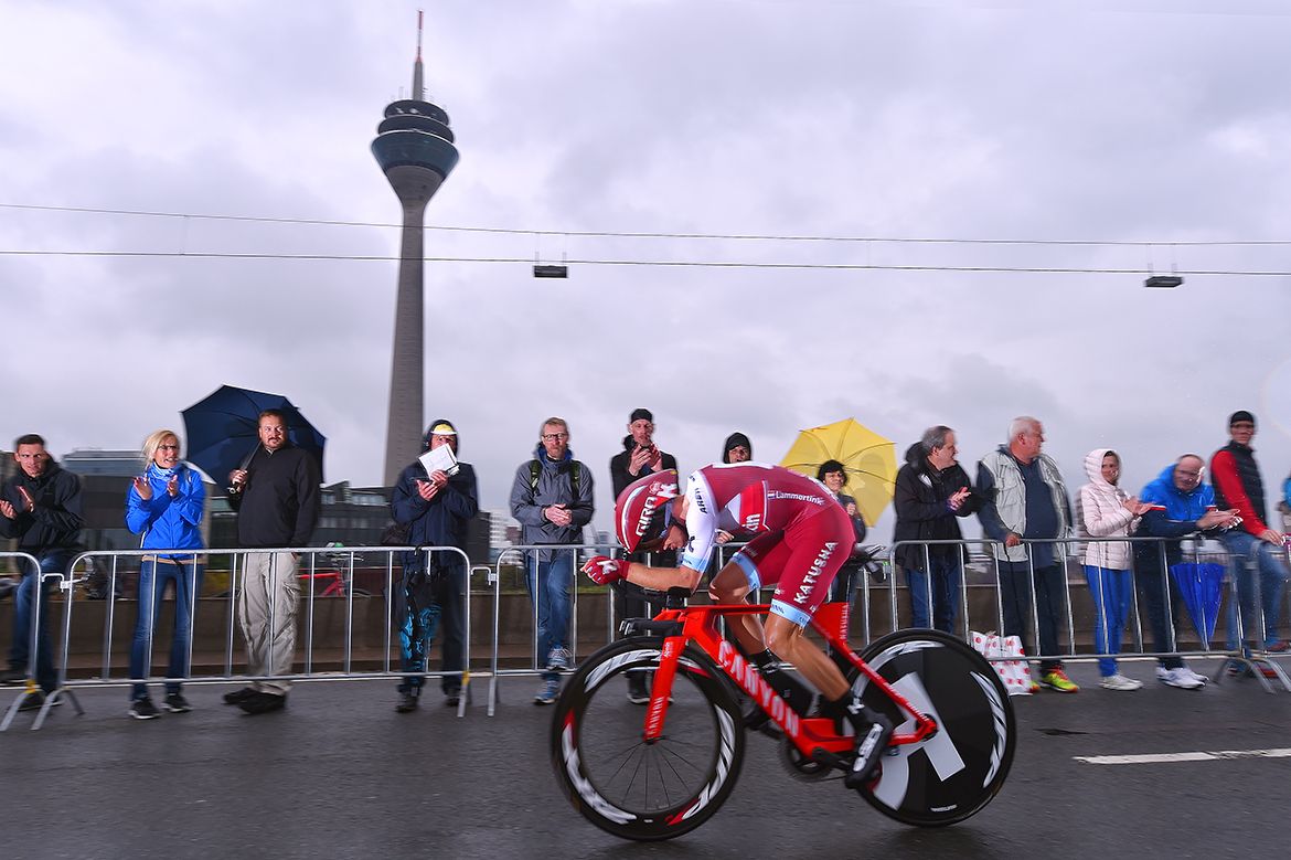 Maurits Lammertink on stage 1 of the Tour de France