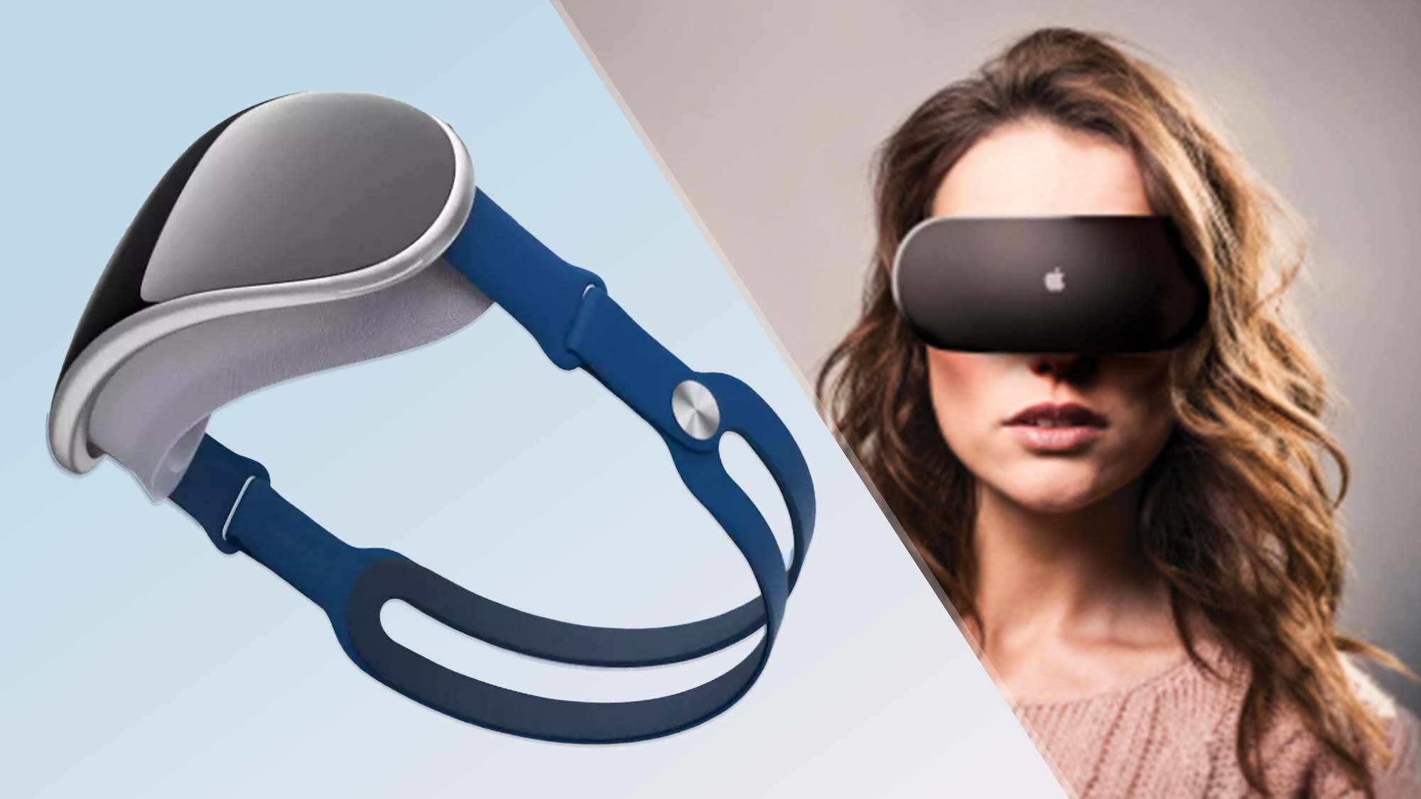 Apple Reality Pro AR/VR headset renders