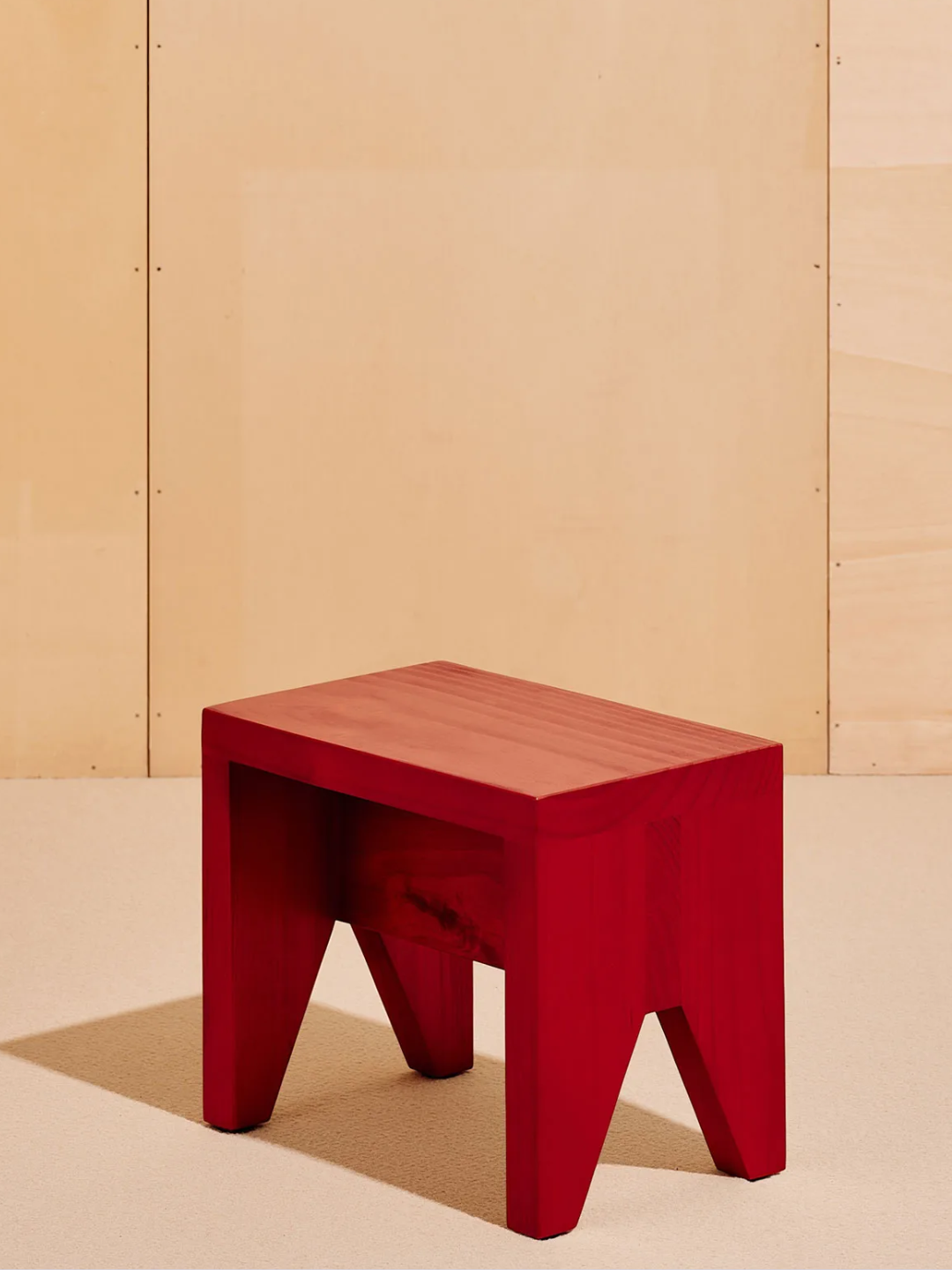 A red outdoor stool from HAY