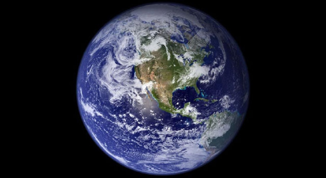A photograph of Earth.