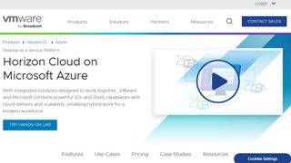 VMWare Horizon Cloud website screenshot