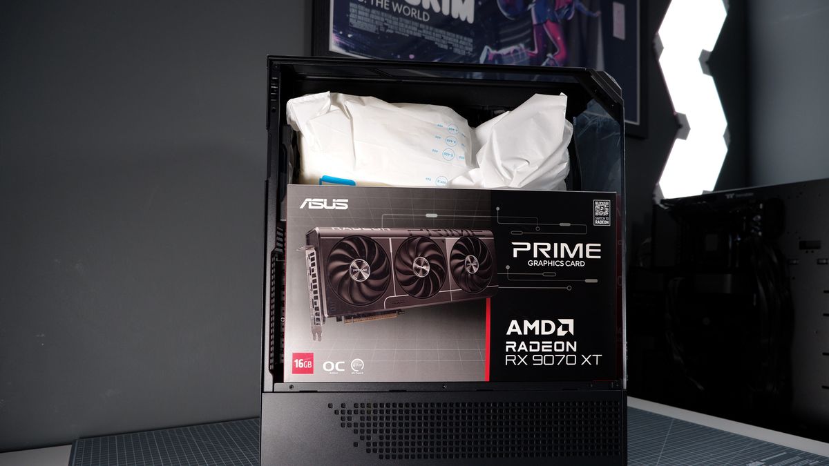 iBuyPower RDY Element 9 Pro R07 on a desk during the set-up process.