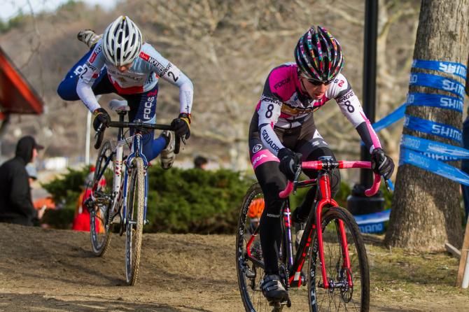Kemmerer leading with Noble on her wheel