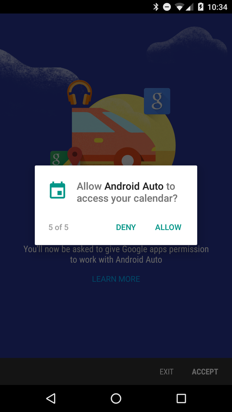 Android Auto and Android Marshmallow permissions