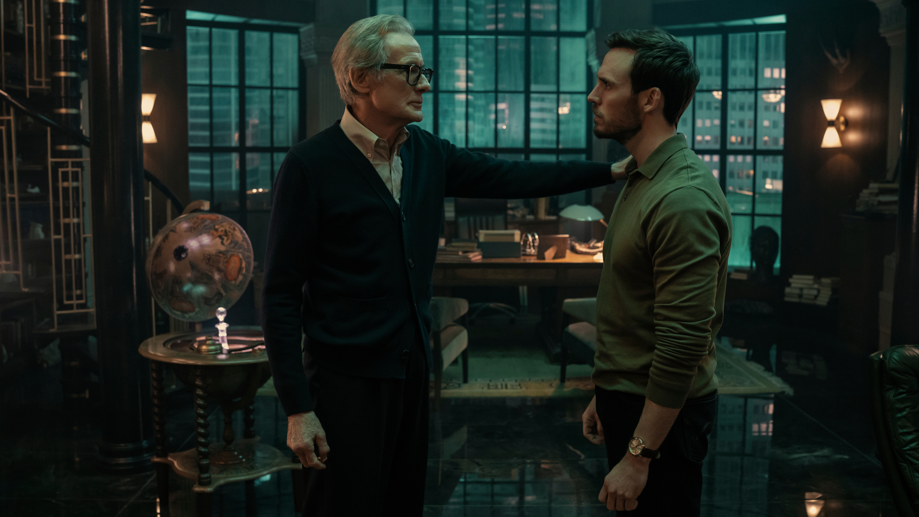 L-R: Bill Nighy and Sam Claflin in a first-look image from Prime Video&#039;s &amp;quot;Harlan Coben&#039;s Lazarus&amp;quot;