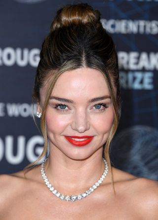 Miranda Kerr arrives at the 9th Annual Breakthrough Prize Ceremony at Academy Museum of Motion Pictures on April 15, 2023 in Los Angeles, California