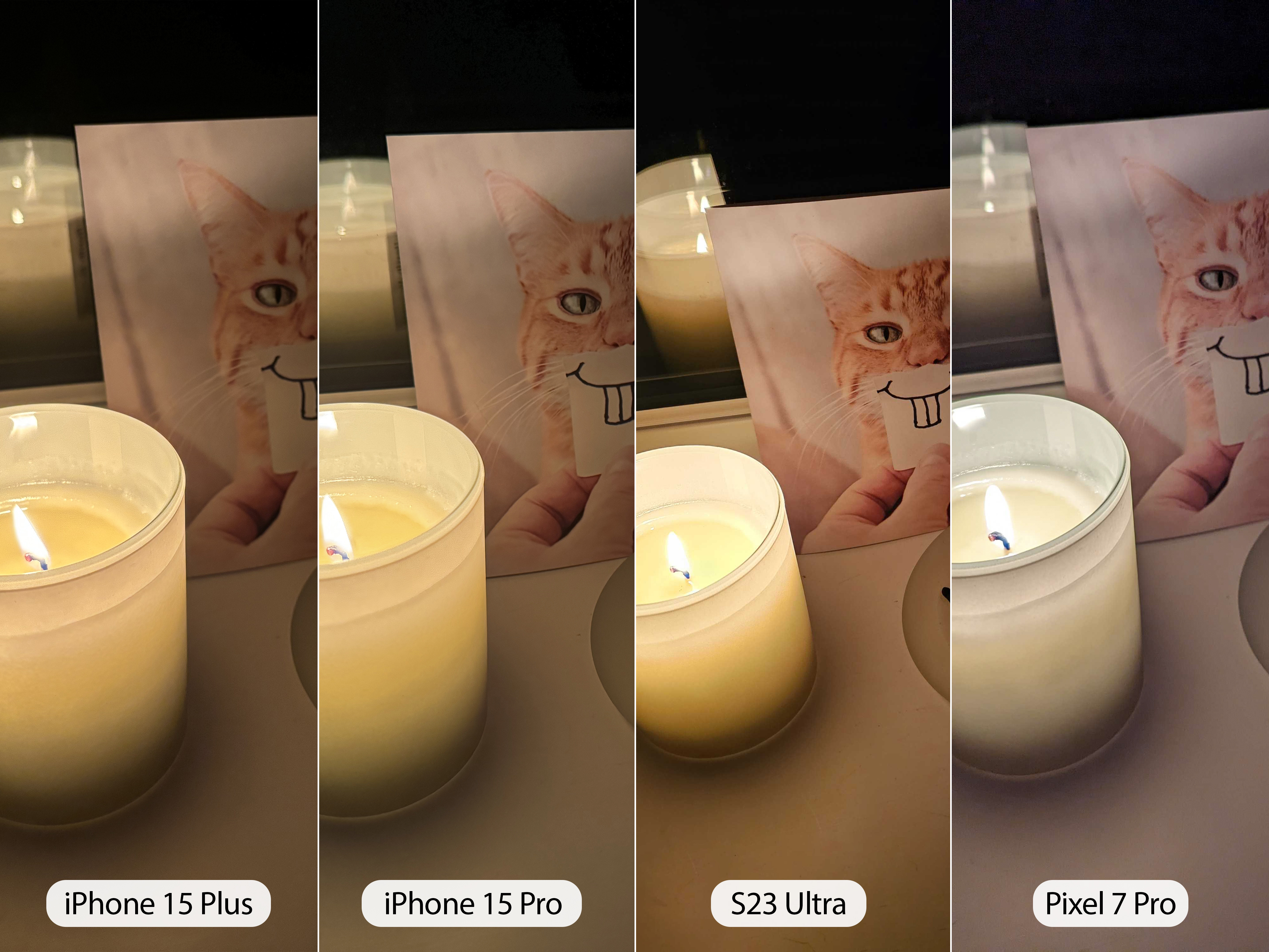 iPhone 15 Pro camera sample candle full comparison