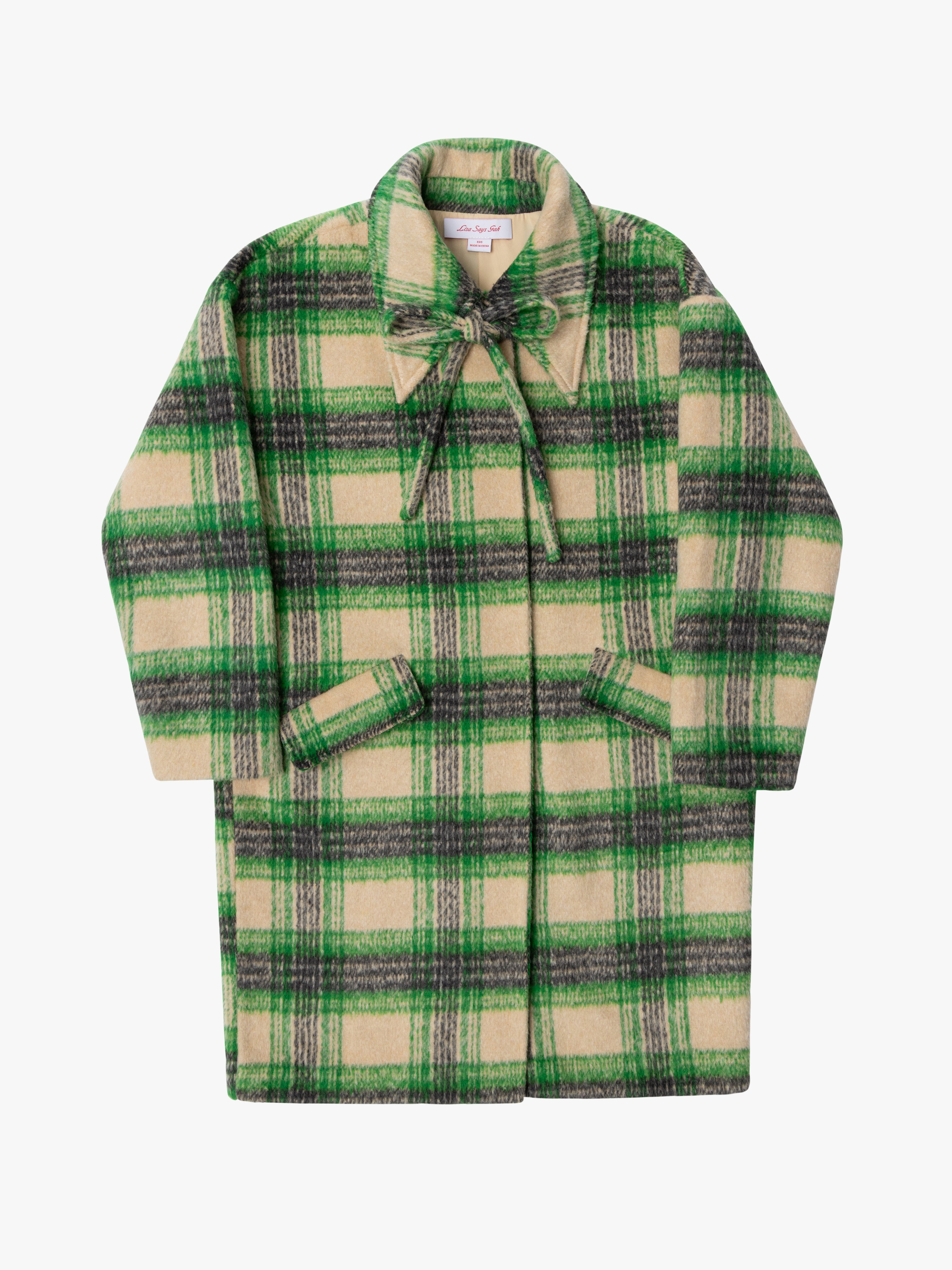 Chelsea Coat - Moss Plaid