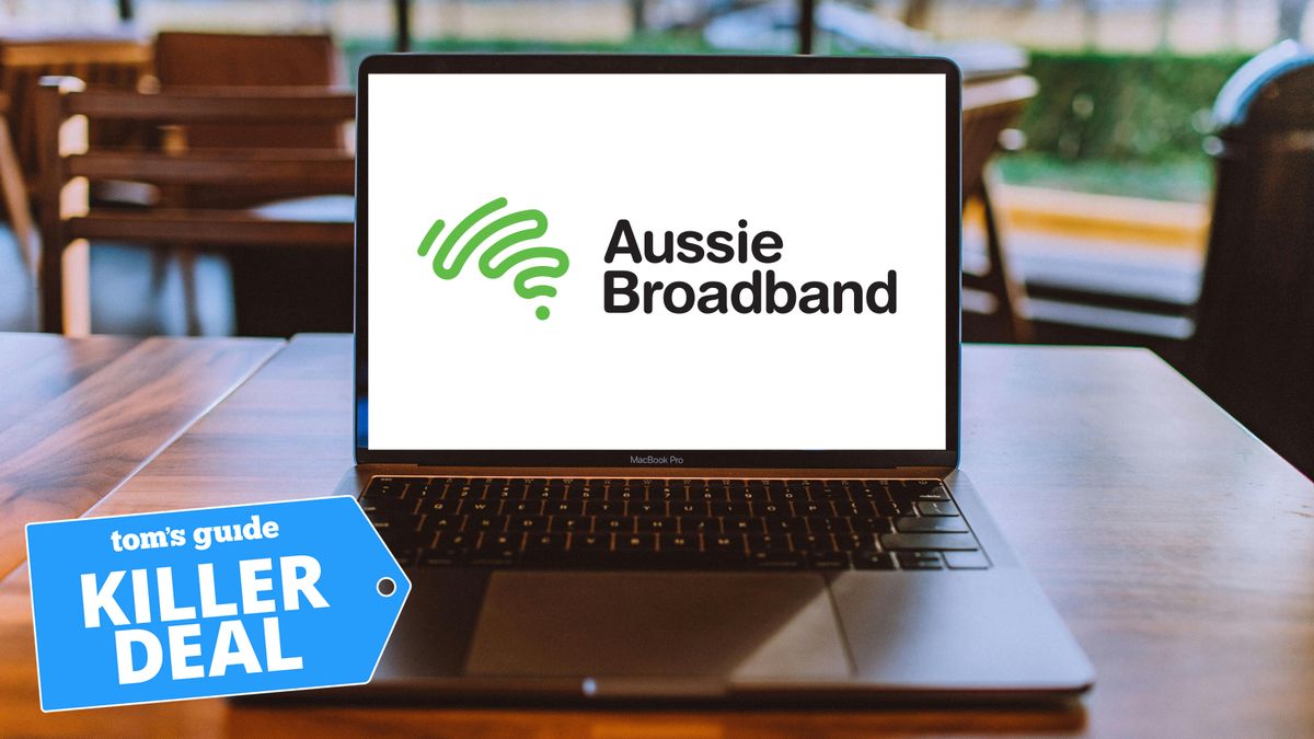 Aussie Broadband logo on computer screen