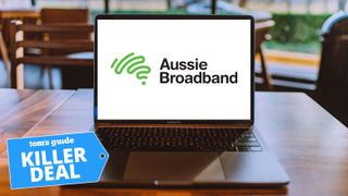 Aussie Broadband logo on computer screen