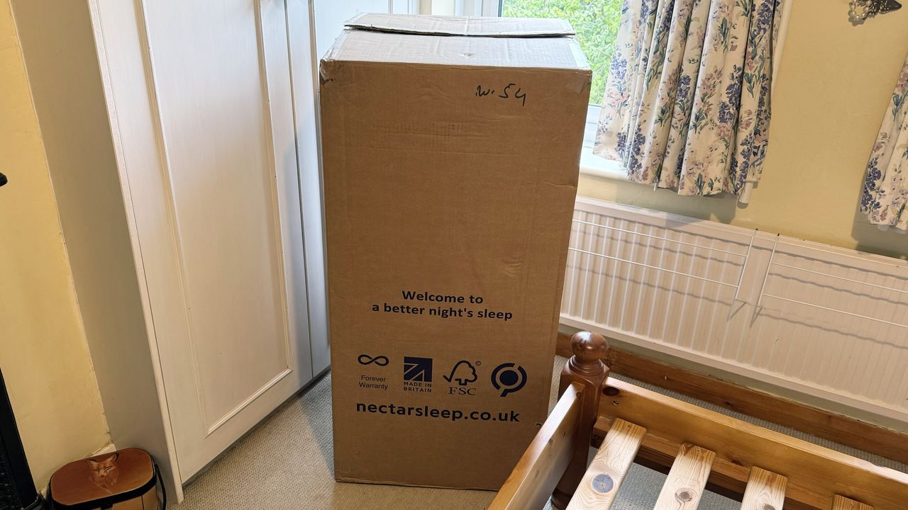 The unboxing process for our Nectar Hybrid mattress in a box