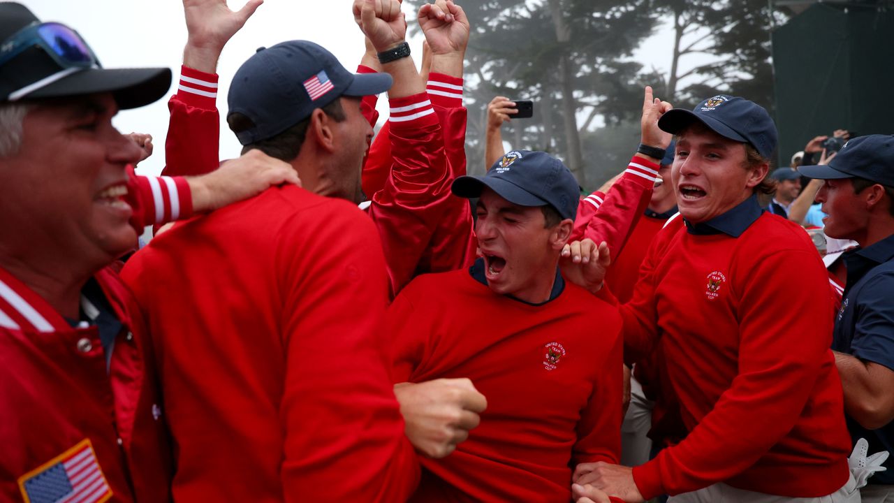 Team USA after winning the Walker Cup 