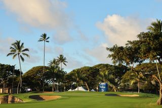 A general view of Waialae Country Club's third green