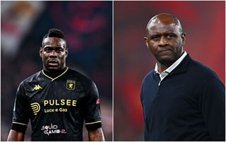 GENOA, ITALY - APRIL 04: Patrick Vieira, Head Coach of Genoa looks on prior to the Serie A match between Genoa and Udinese at Stadio Luigi Ferraris on April 04, 2025 in Genoa, Italy. (Photo by Simone Arveda/Getty Images) Mario Balotelli