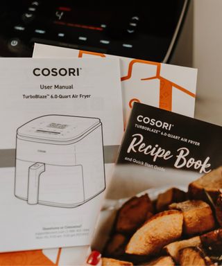 COSORI air fryer instruction manual and recipe book