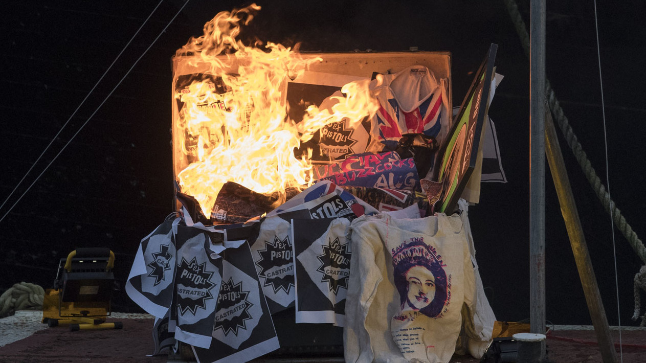 Memorabilia worth an estimated £5 million was set alight