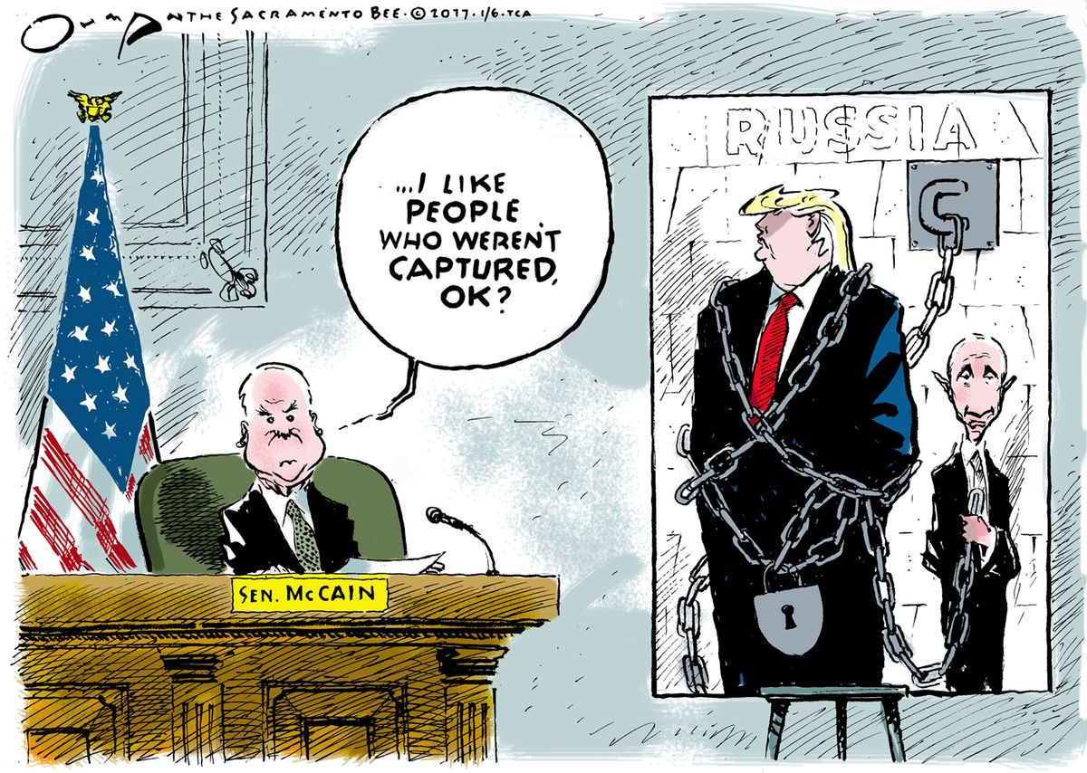 Political cartoon U.S. John McCain Donald Trump Vladimir Putin | The Week