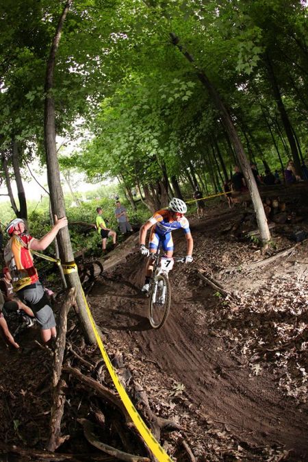 Adam Craig (Rabobank-Giant) in the woods