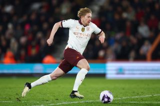  Kevin De Bruyne of Manchester City during the Premier League match between AFC Bournemouth and Manchester City at Vitality Stadium on February 24, 2024 in Bournemouth, United Kingdom. (