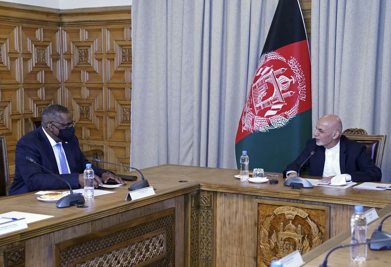 Lloyd Austin and Ashraf Ghani.