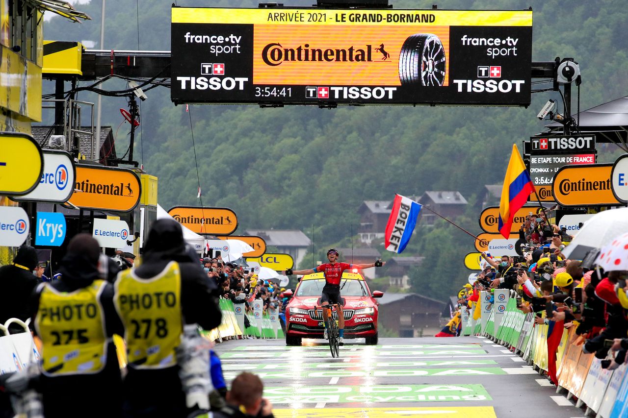Tour de France 2021 108th Edition 8th stage Oyonnax Le GrandBornand 1508 km 03072021 Dylan Teuns BEL Bahrain Victorious photo Luca BettiniBettiniPhoto2021