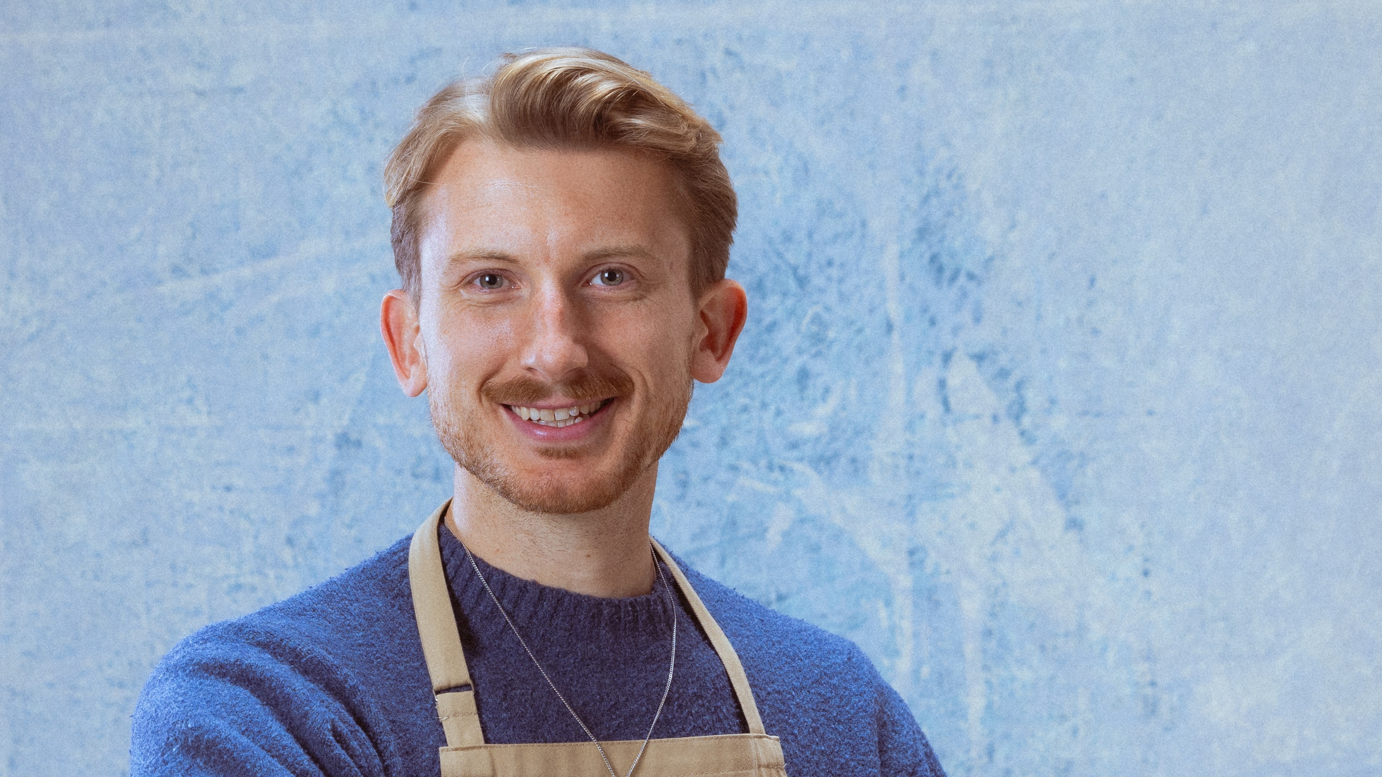 Tom in The Great British Bake Off