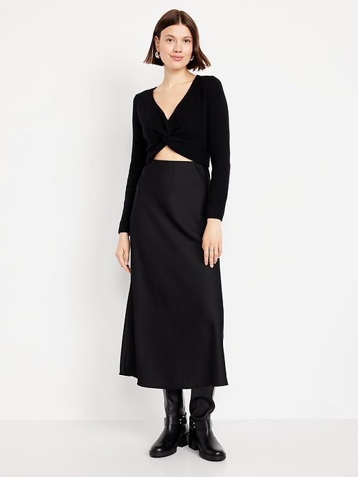 Satin Maxi Skirt
