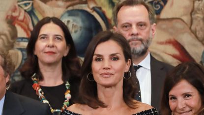 Queen Letizia Of Spain Attends Audiences At Zarzuela Palace