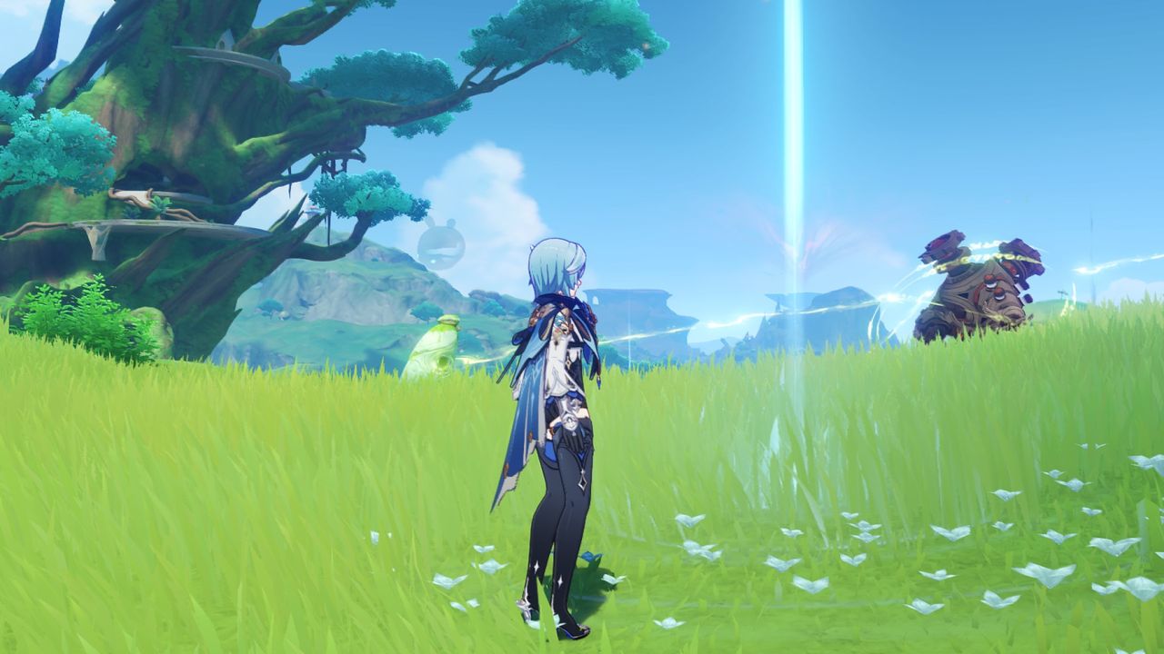 Genshin Impact treasure challenge marker with Eula