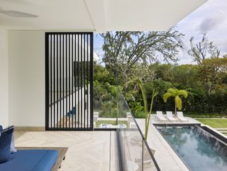 outdoors areas with swimming pool at Polo Villa by Elements Architecture, Barbados
