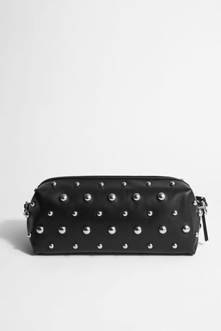 & Other Stories Studded Leather Clutch