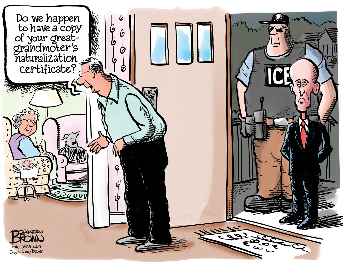 Political cartoon