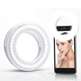 NEEWER LED Selfie Light Portable Clip on Light with Front & Back Phone Clip
