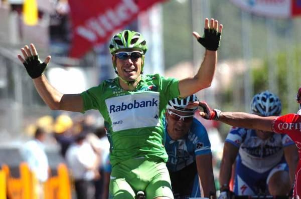 Winning a stage in the Tour de France in 2008. The same year he clinched the green jersey