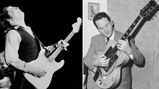 Steve Miller (left) and Les Paul