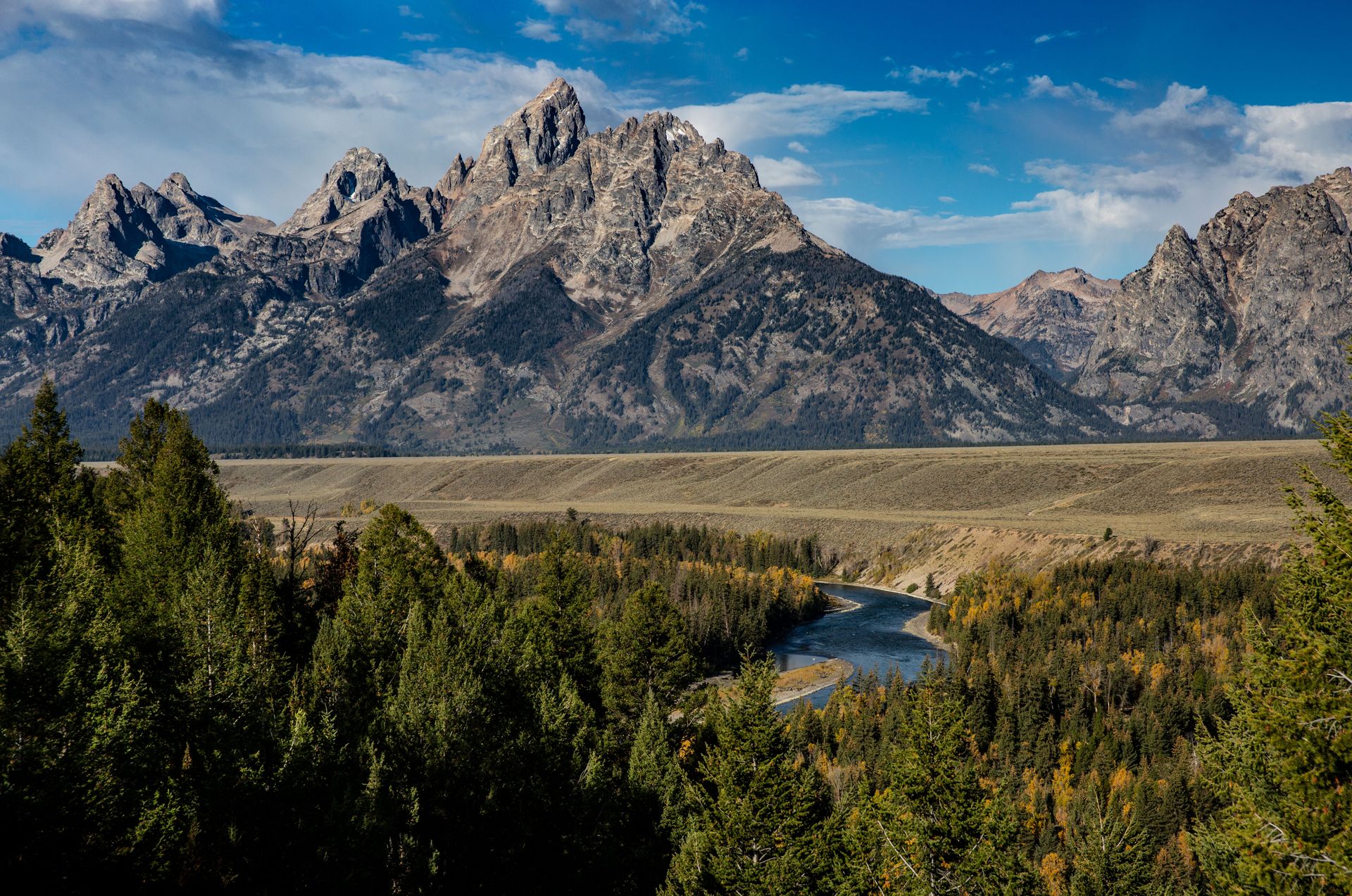 The Teton Range in Wyoming