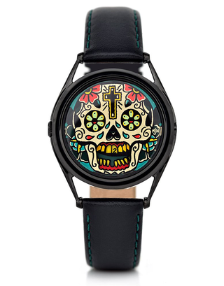 Tell the time by looking at the skull's teeth – it's not the most conventional of timepieces but is sure to be a talking point