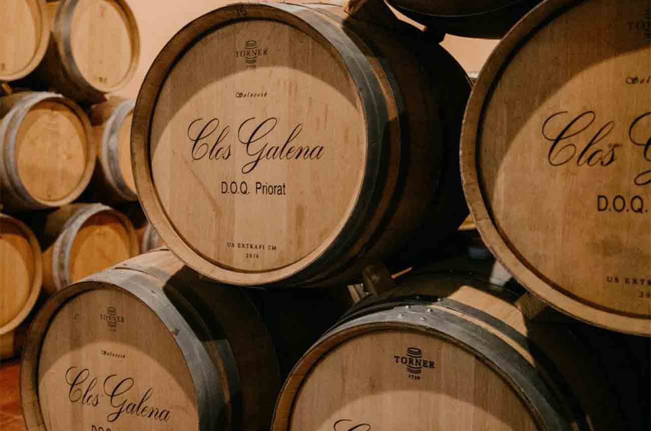 Casks at Clos Galena in Spain's Priorat wine region