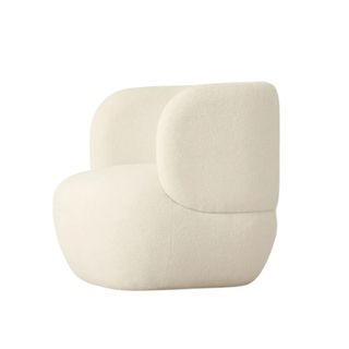 A cream swivel chair