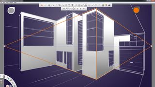 Useful new features in SketchBook Pro 7 include a Flipbook option and these perspective grids.