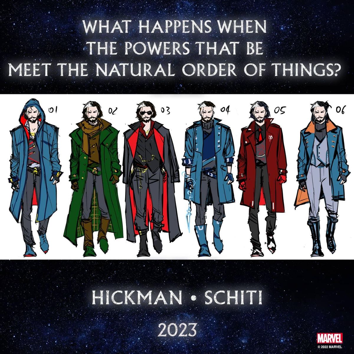 Valerio Schiti mystery character designs