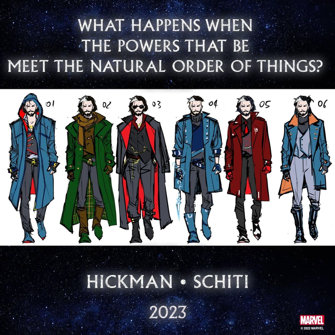 Valerio Schiti mystery character designs