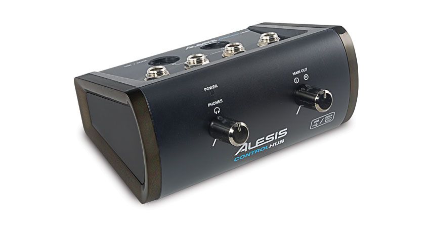 The Alesis Control Hub offers a MIDI input and output as well as stereo jack outputs
