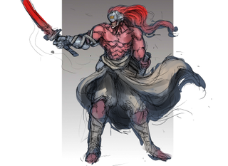 Creating the Anime concept art for video game Slave Zero X; a mix of 2D digital concept art