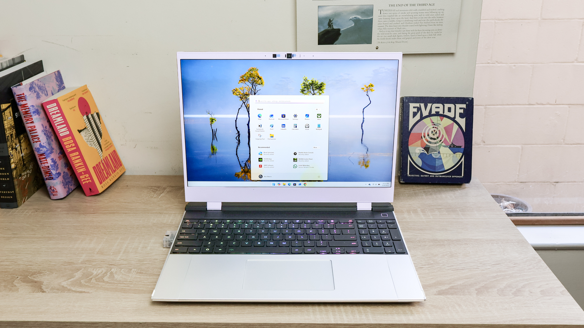 Framework Laptop 16 (2025) review unit on a table