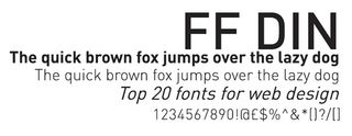 Web fonts: FF Din