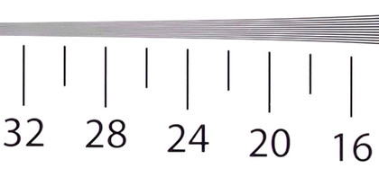 Cropped resolution chart image iso 400